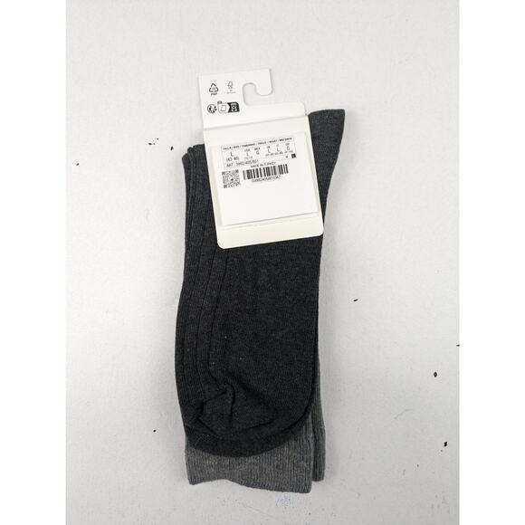Zara Men's Gray & Charcoal Crew Socks - Shoe Size Large 10-13 - Picture 5 of 5
